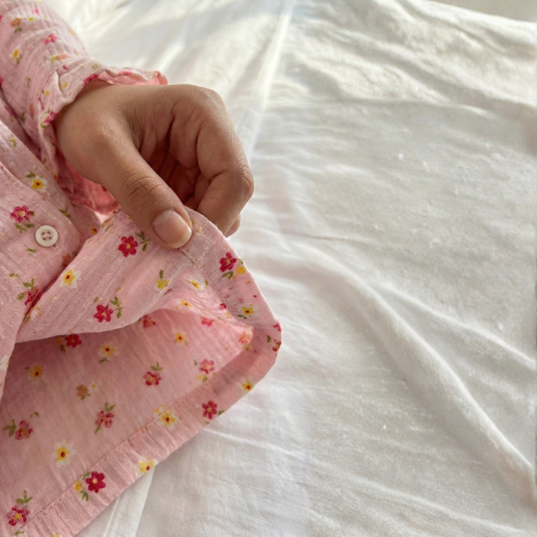 Pyjama Florale Rose Doux