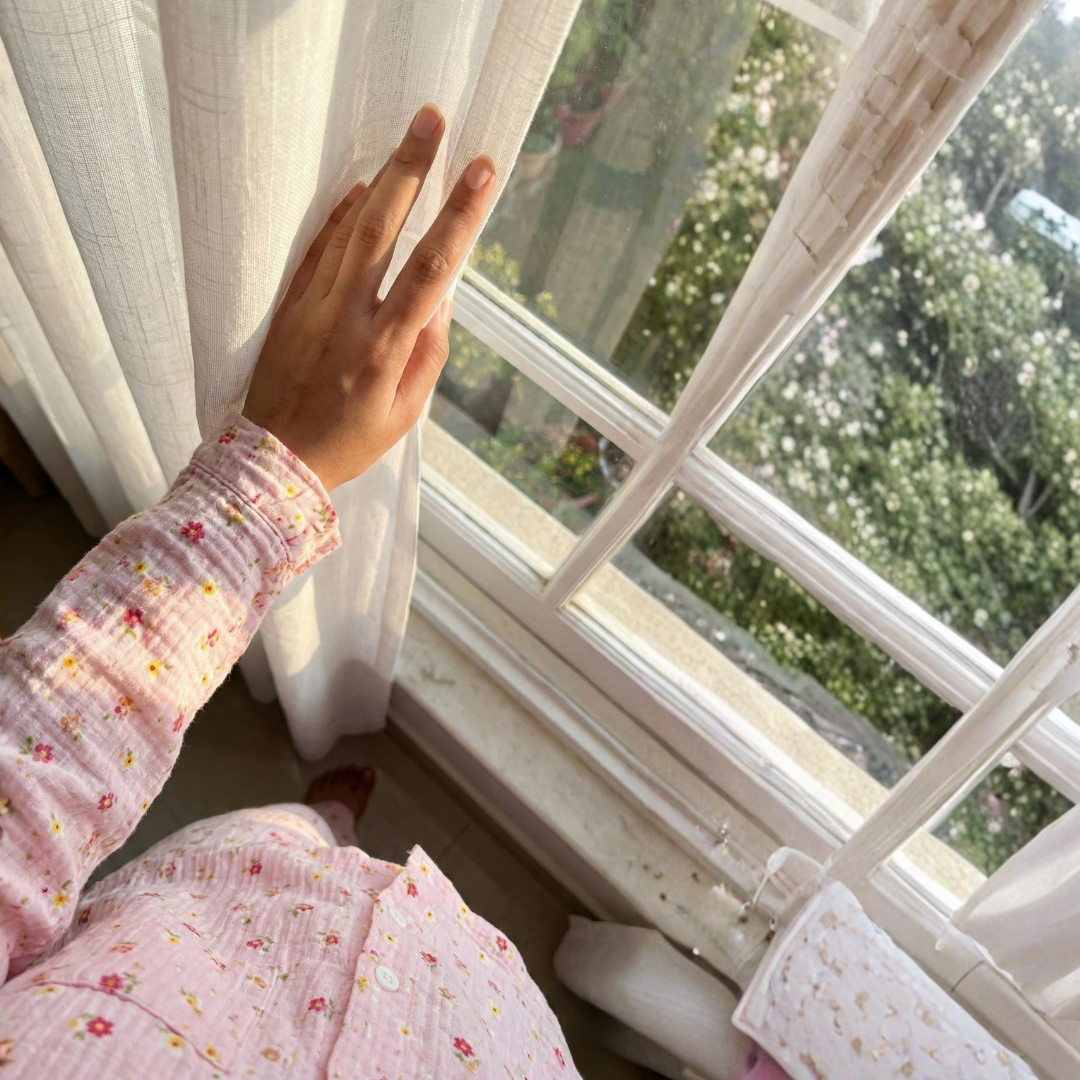 Pyjama Florale Rose Doux